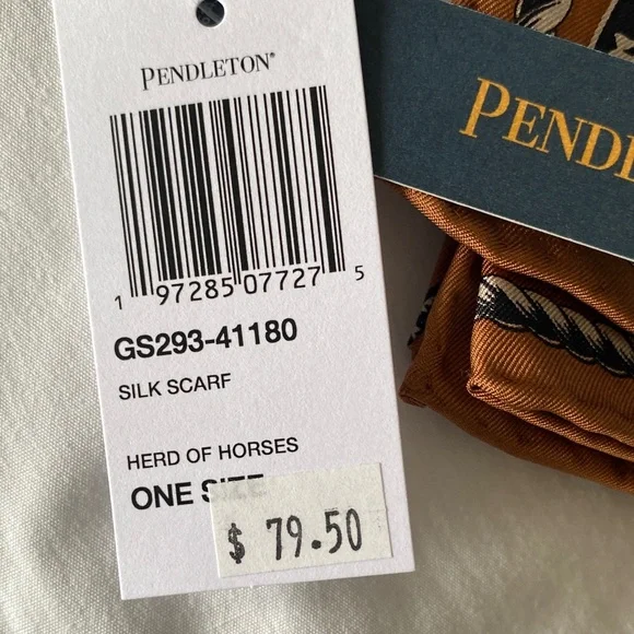 Pendleton Tan and Black Geometric Bandana - Picture 2 of 3